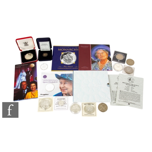 22 - Elizabeth II - Various royal commemorative coins, Channel Island issues, a 1996 proof one pound, a 1... 