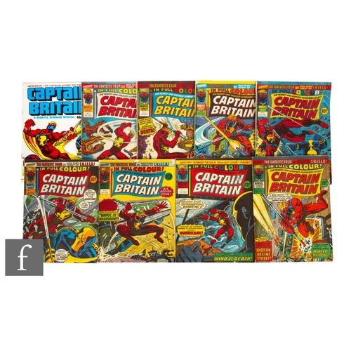 286 - A Marvel Comics International Captain Britain run of comics #1 to #8 featuring first appearance of C... 