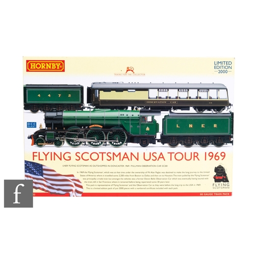 143 - A Hornby OO Gauge limited edition R2953 Flying Scotsman USA Tour train pack, comprising of locomotiv... 