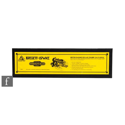 173 - An O gauge Bassett-Lowke 99001 2-6-0 Loco and Tender BR lined black Mogul 42981, live steam, limited... 