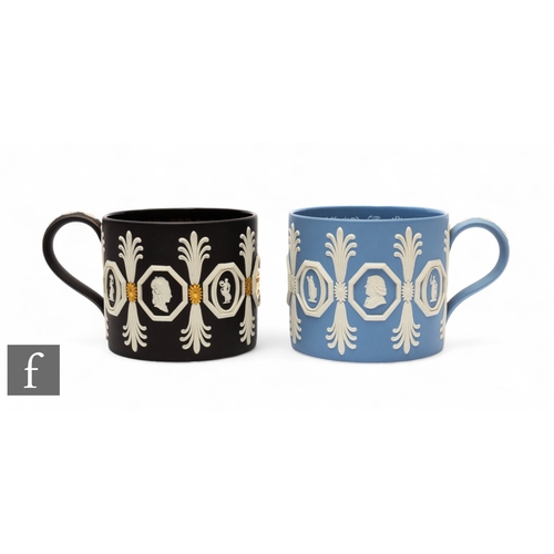 221 - Richard Guyatt for Wedgwood, a limited edition black basalt pint mug, commemorating the 250th annive... 