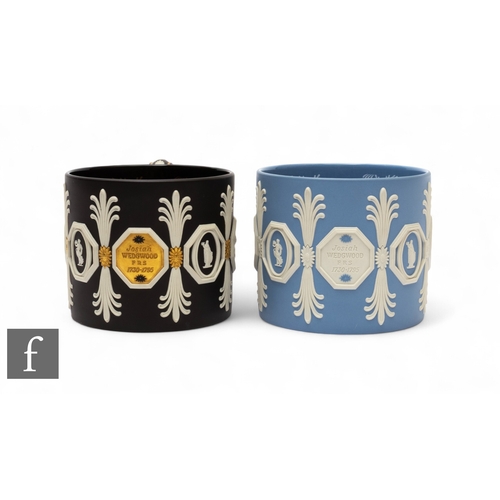 221 - Richard Guyatt for Wedgwood, a limited edition black basalt pint mug, commemorating the 250th annive... 