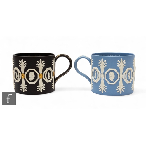 221 - Richard Guyatt for Wedgwood, a limited edition black basalt pint mug, commemorating the 250th annive... 