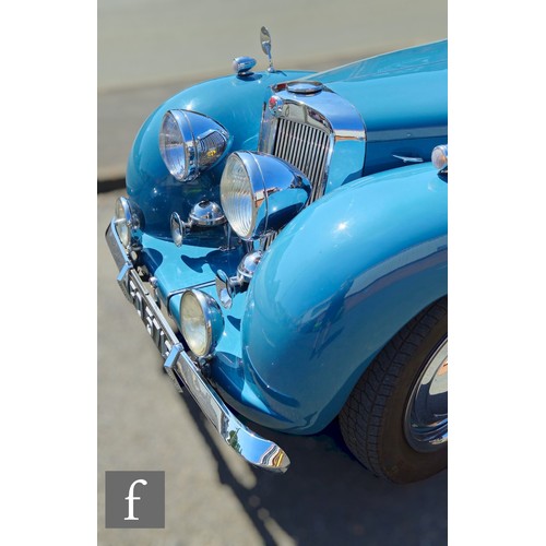 241 - A 1949 blue Triumph Roadster, with 2088cc, Vanguard engine, registration number F05716, chassis numb... 
