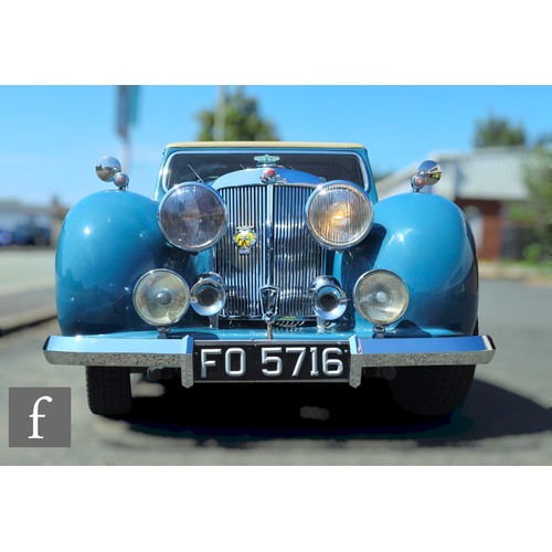 241 - A 1949 blue Triumph Roadster, with 2088cc, Vanguard engine, registration number F05716, chassis numb... 