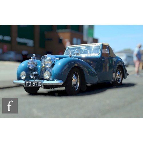 241 - A 1949 blue Triumph Roadster, with 2088cc, Vanguard engine, registration number F05716, chassis numb... 