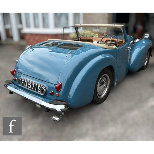 241 - A 1949 blue Triumph Roadster, with 2088cc, Vanguard engine, registration number F05716, chassis numb... 