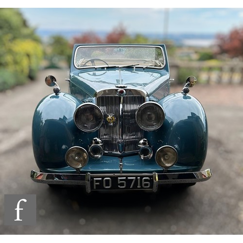 241 - A 1949 blue Triumph Roadster, with 2088cc, Vanguard engine, registration number F05716, chassis numb... 