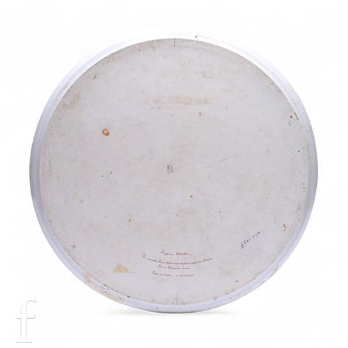 419 - A Beer for Royal Vienna, a later 19th Century charger, the central raised gilt framed rectangular pa... 