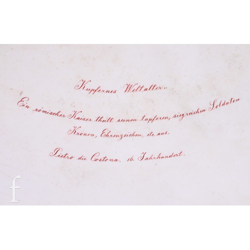 419 - A Beer for Royal Vienna, a later 19th Century charger, the central raised gilt framed rectangular pa... 