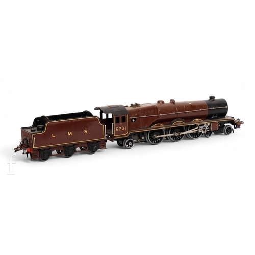 263 - A Hornby O gauge LMS 'Princess Elizabeth' 6201 4-6-2 3-rail 20v locomotive and tender, boxed.