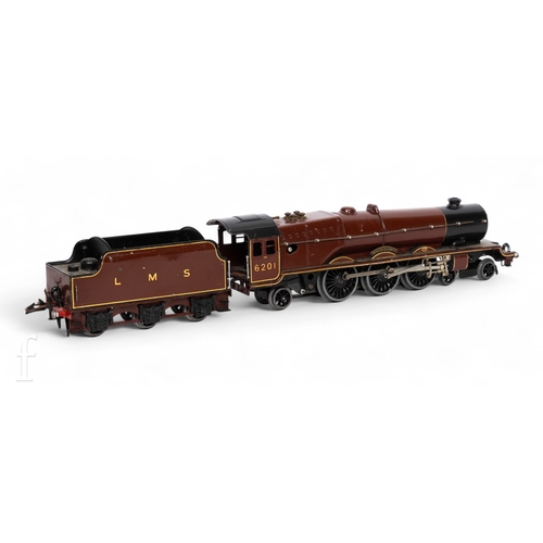 264 - A Hornby O gauge LMS 'Princess Elizabeth' 6201 4-6-2 3-rail 20v locomotive and tender, boxed.