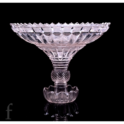 756 - A large late Regency to William IV two piece table centre comport in the manner of John Blades, the ... 