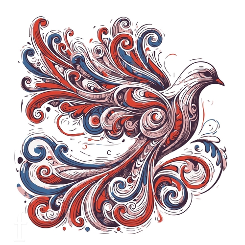 1547 - Ziggy Tashi (Freelance digital artist and web designer) -'Peace Doves 1, 2 and 3', set of three digi... 