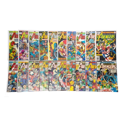 A run of Marvel Avengers #141 1975 to #160 1977 comics, including first ...