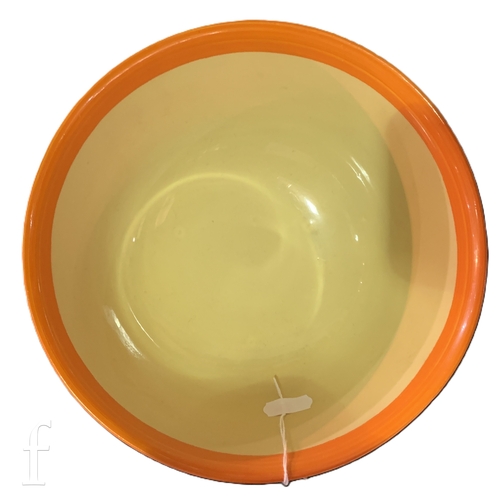 487 - Clarice Cliff - Delecia Citrus - A Havre shape fruit bowl circa 1932, hand painted with a band of st... 