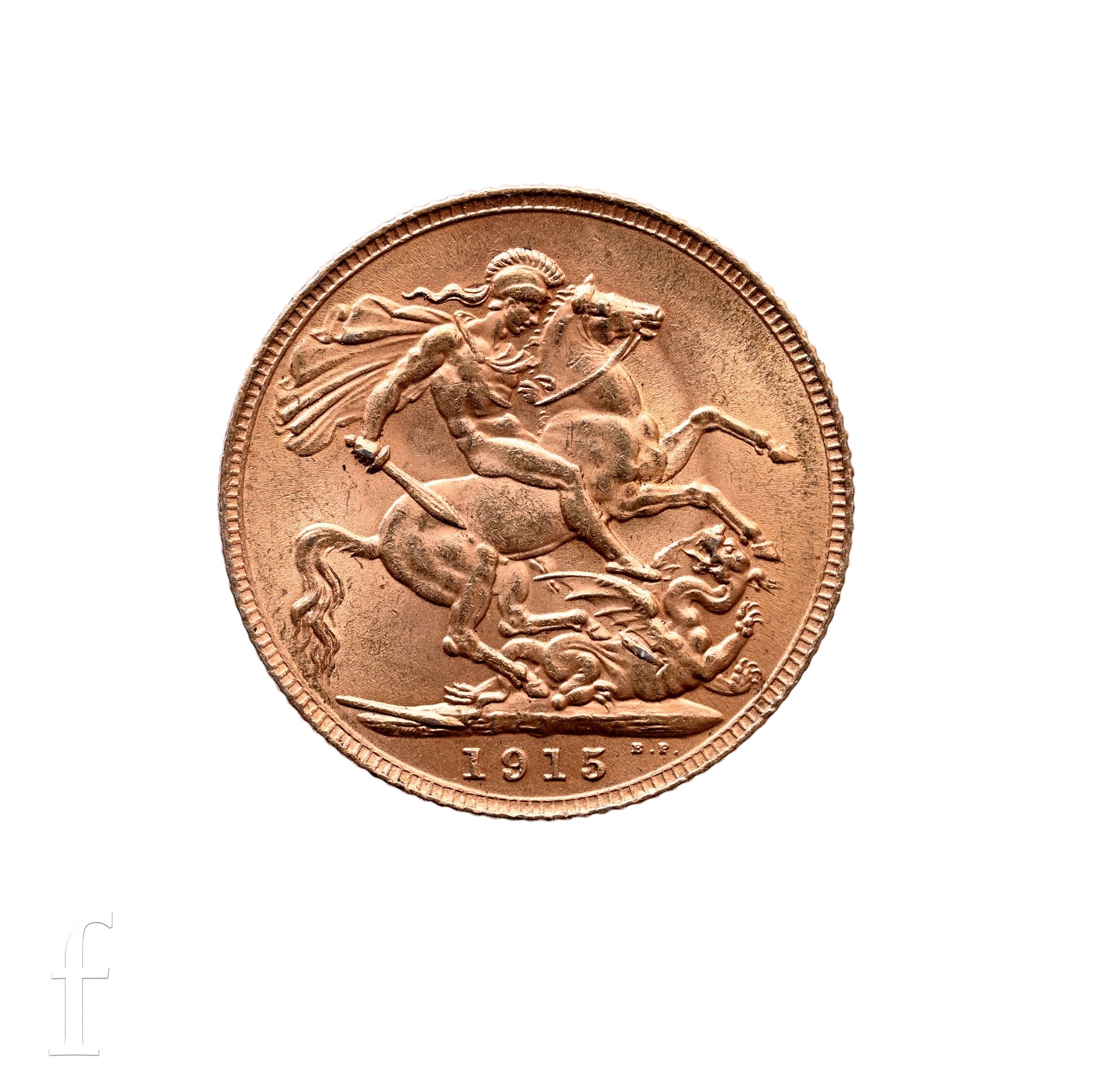 George V - A sovereign, 1915, reverse St George & Dragon.