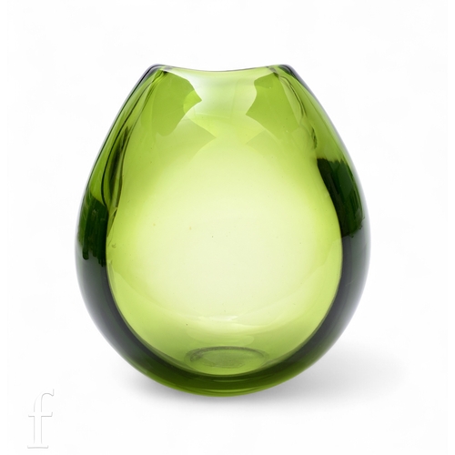 166 - A post war Drop vase by Per Lutken for Holmegaard, pattern number 15470 circa 1955, of ovoid form in... 