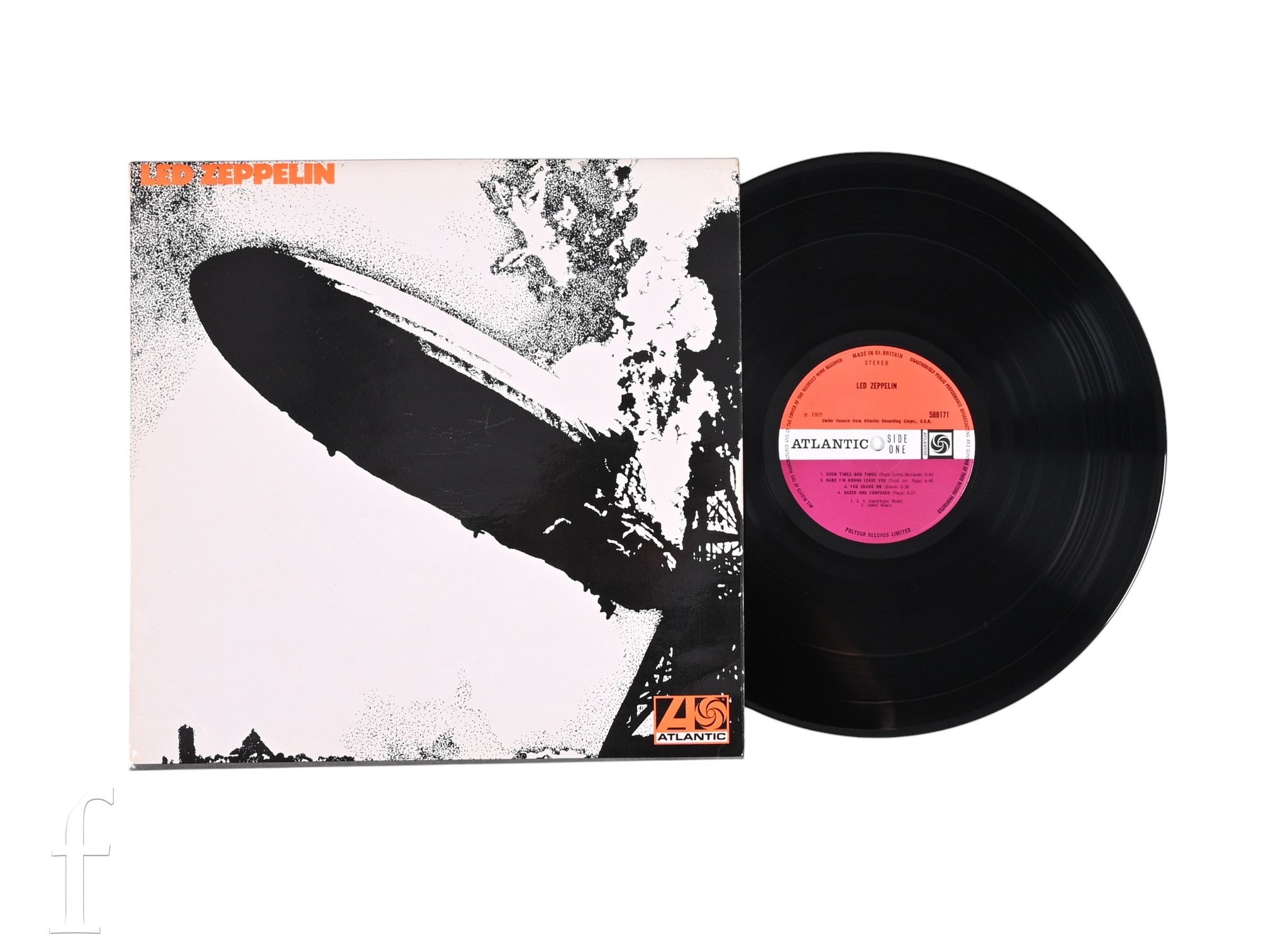 Led Zeppelin - Led Zeppelin LP UK 1969 2nd pressing, orange sleeve ...