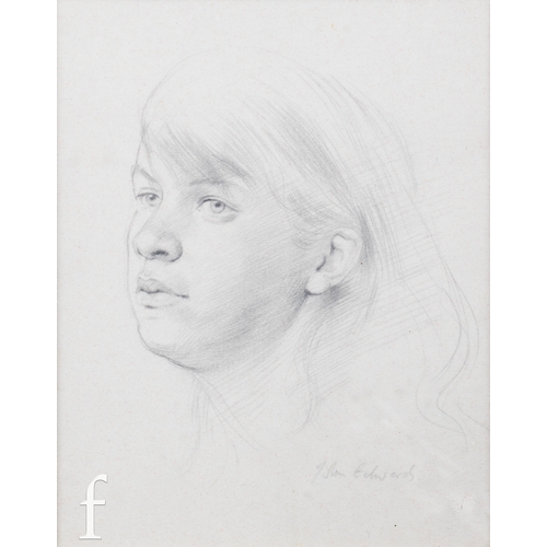 1110 - John Edwards R.A. (1940-2020) - Study of a reclining female nude, back view, sanguine chalk, signed,... 