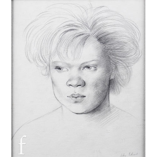 1110 - John Edwards R.A. (1940-2020) - Study of a reclining female nude, back view, sanguine chalk, signed,... 