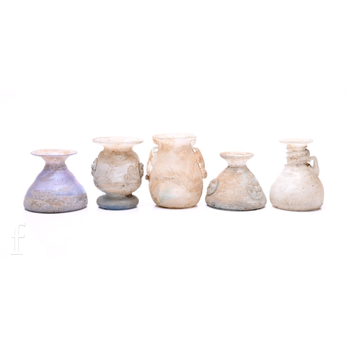 458 - A small collection of 20th Century Italian Murano Scavo glass, possibly by Seguso, all inspired by c... 