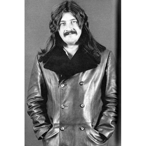 121 - A 1970s John Bonham owned and worn brown leather Jacket with brown faux fur trim collar, no makers l... 