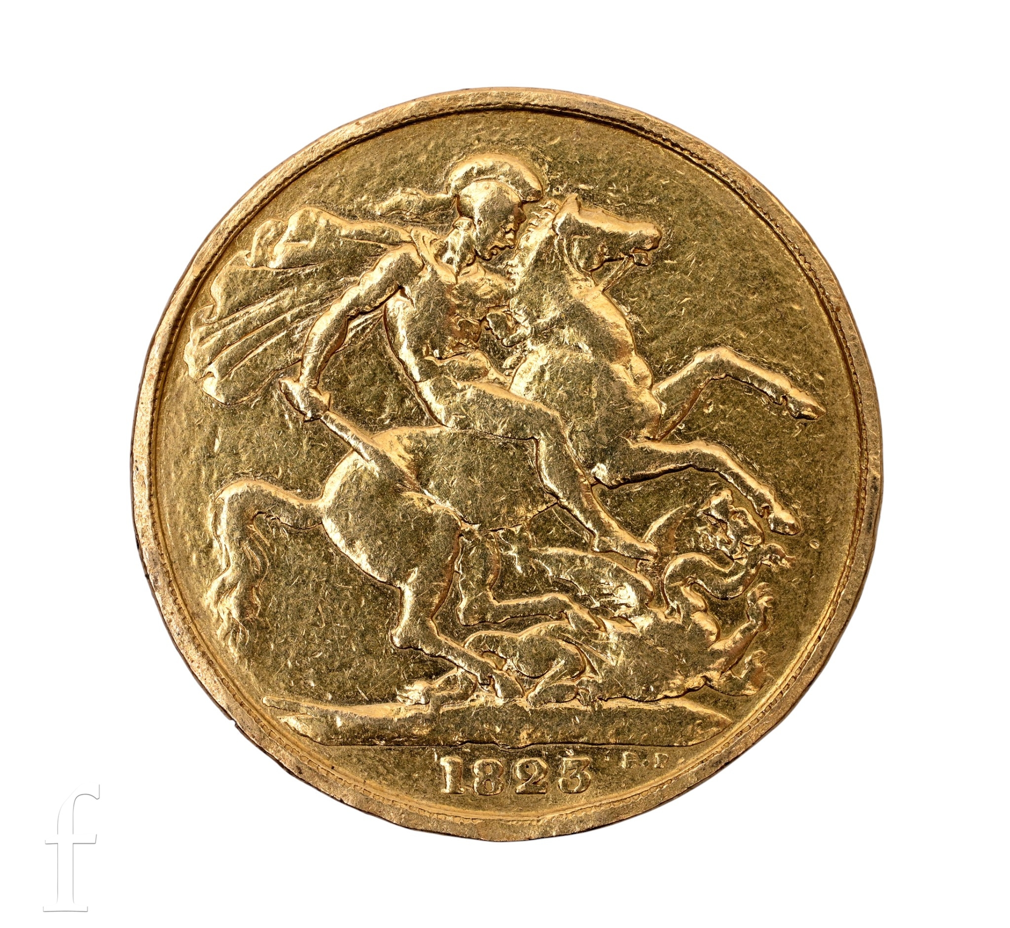 George IIII - A double sovereign 1823, reverse St George and Dragon.