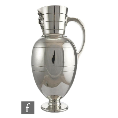 1774 - A Victorian hallmarked silver water jug and two matching goblets, Martin Hall & Co, London 1873 ... 