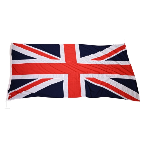 550 - A large stitched linen Union Jack flag, 107cm x 227cm.
