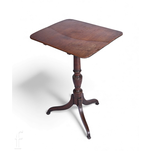 743 - A small 19th Century mahogany snap top tripod occasional table, height 70cm.