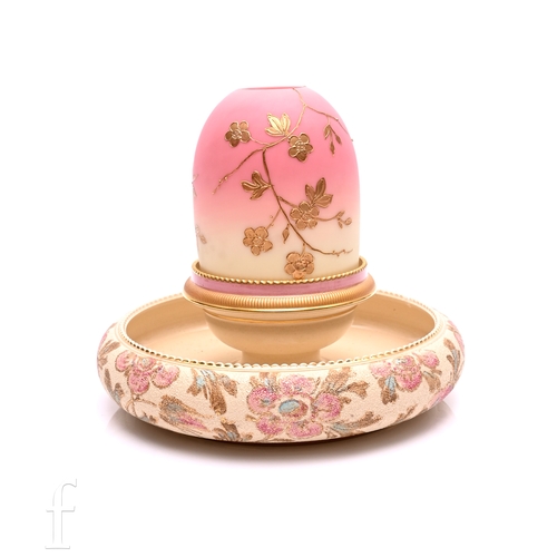 318 - A late 19th Century Clarkes Patent Fairy nite light base by Taylor Tunnicliffe, the compressed circu... 