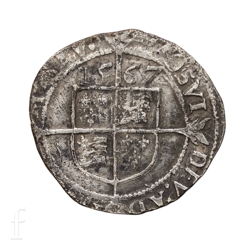 624 - An Elizabeth I (1558-1603) threepence 1567, with rose.