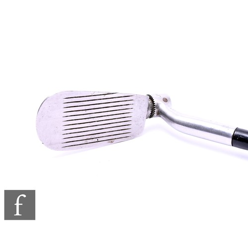 627 - A steel shafted Miracle 38 inch golf putter, rubber grip, length 101cm.