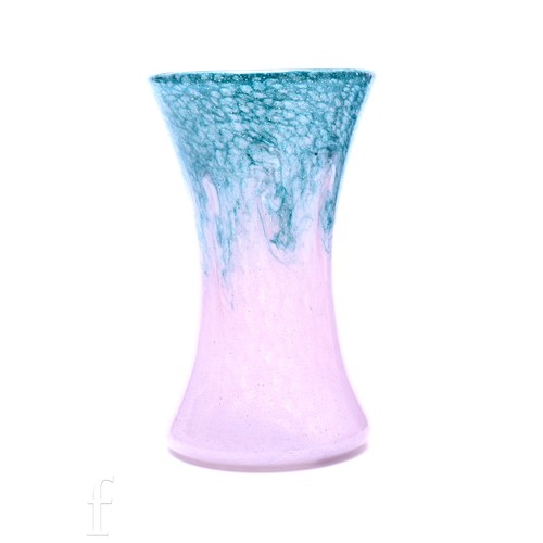 287A - In the style of Monart, a Stratheran vase, of waisted form with flared collar, shape V006, mottled e... 