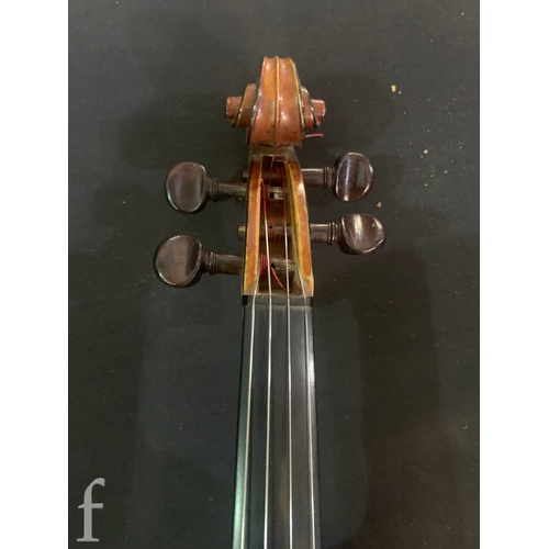 465 - A late 19th Century two piece back violin labelled Le Guerrier anno 1884, examined by William Hargre... 