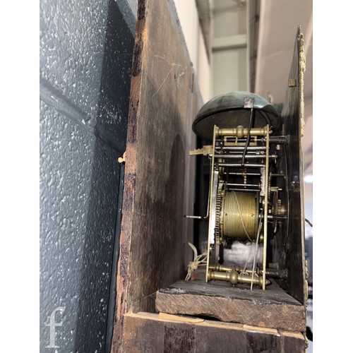 699 - Amended description - An 18th Century red chinoiserie and gilt lacquer painted longcase clock, with ... 