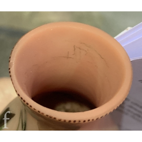 135 - A late 19th Century Thomas Webb & Sons Queen's Burmese ware glass vase, of double gourd form dec... 