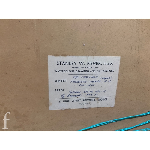 415 - Frederick Walker R.A (1840-1875) - 'The Cornfield', watercolour, signed with initials, retains galle... 