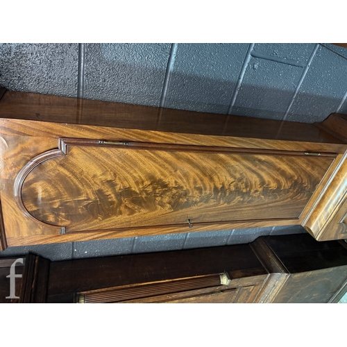 692 - An 18th Century mahogany longcase clock with eight day striking movement, the 12 inch broken arch br... 