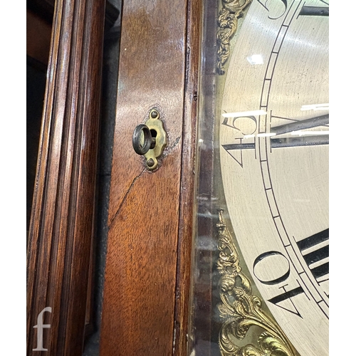 693 - Amended description - An 18th Century mahogany longcase clock with eight day striking movement, the ... 