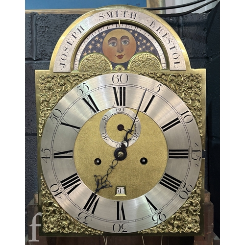 693 - Amended description - An 18th Century mahogany longcase clock with eight day striking movement, the ... 