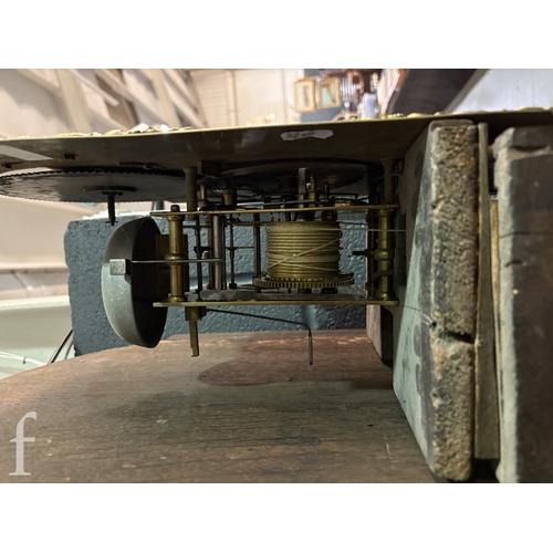 693 - Amended description - An 18th Century mahogany longcase clock with eight day striking movement, the ... 