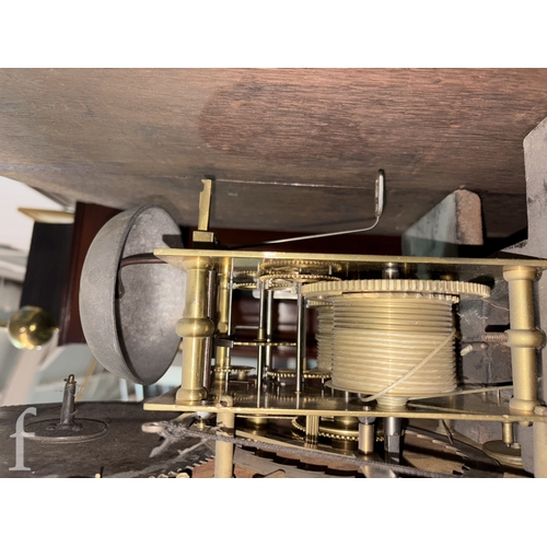 693 - Amended description - An 18th Century mahogany longcase clock with eight day striking movement, the ... 