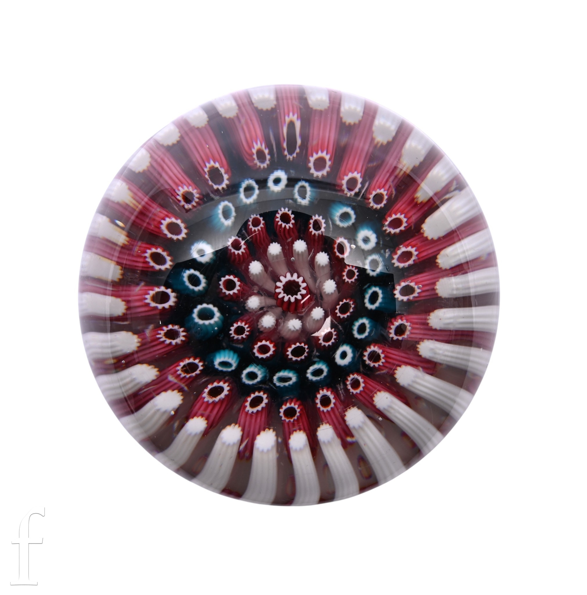 A 19th Century Old English paperweight, possibly Richardsons, of domed ...