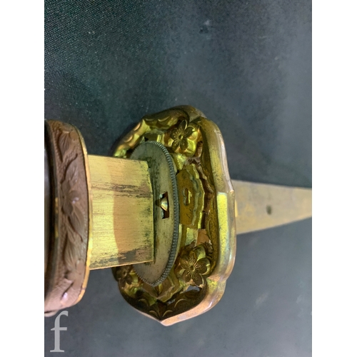 650 - A World War Two Japanese officers Katana, 70cm blade, cloth bound shagreen grip and pierced iron Tsu... 