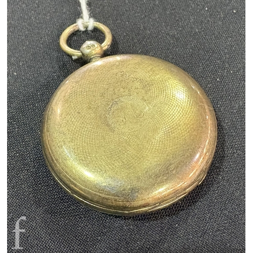 561 - A 19th century silver gilt full hunter pocket watch with key wind movement, the movement signed and ... 