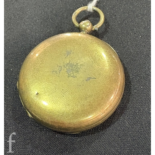 561 - A 19th century silver gilt full hunter pocket watch with key wind movement, the movement signed and ... 