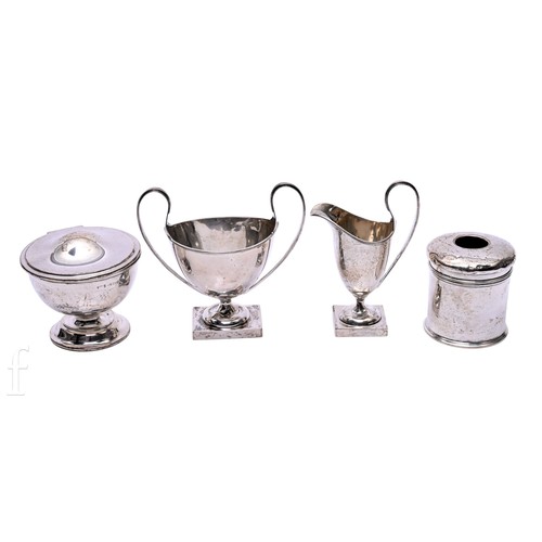 497 - An Edward VII silver twin handled sweetmeat bowl, T H Hazlewood & Co, Birmingham 1909, of ovoid ... 