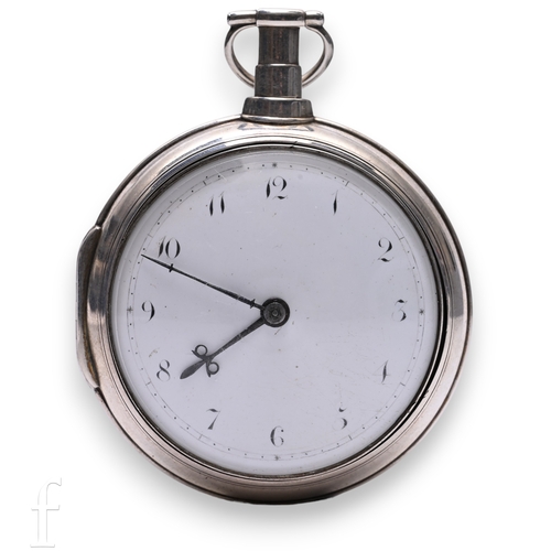 227 - A George III William Stephenson, London silver pair case pocket watch with fusee verge movement, whi... 